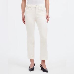 Madewell Kick Out Crop Jeans Size 33 in Pure White NWT